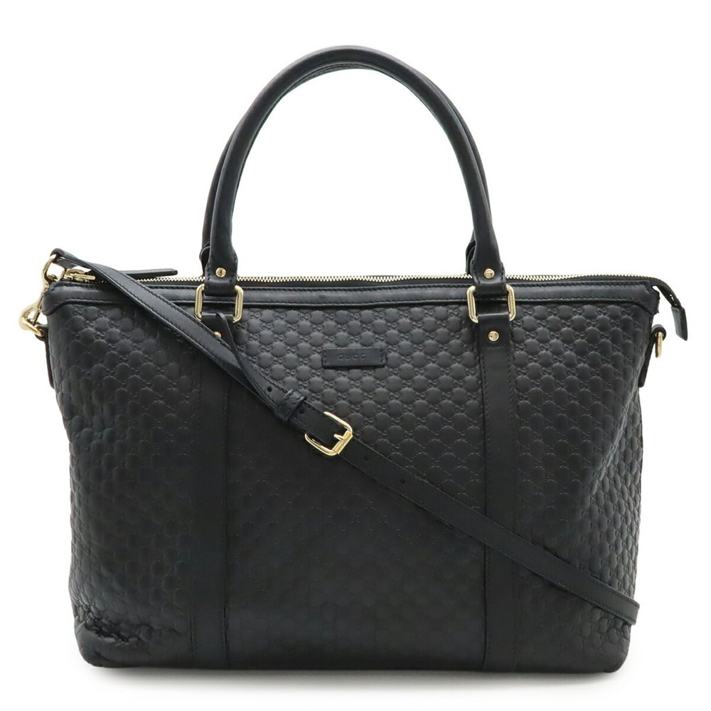 GUCCI Black Leather Shoulder Bag